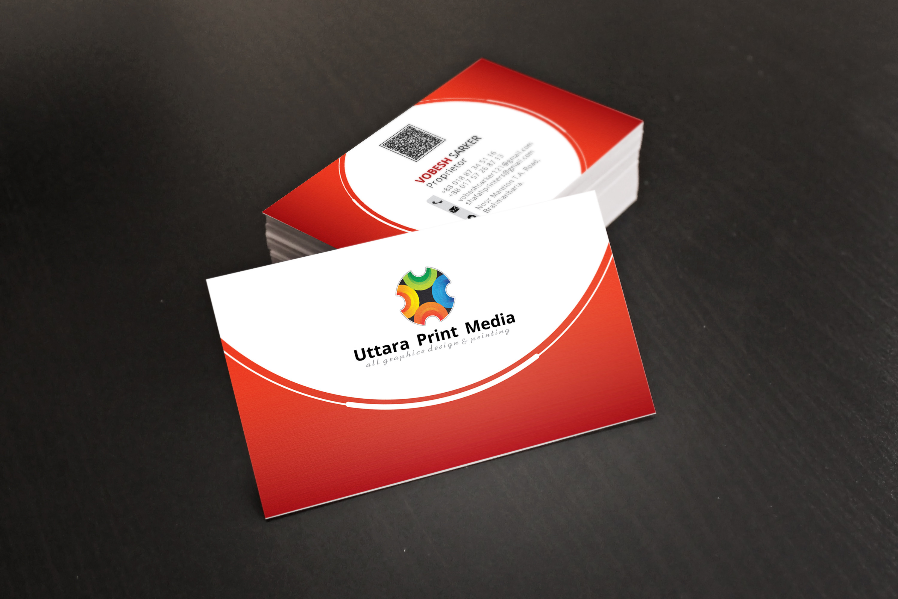 Uttara Print Media Visiting Card Design