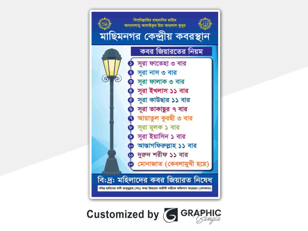 কবর জিয়ারতের নিয়ম পোস্টার ডিজাইন গ্রাফিক্স ডিজাইন ফাইল