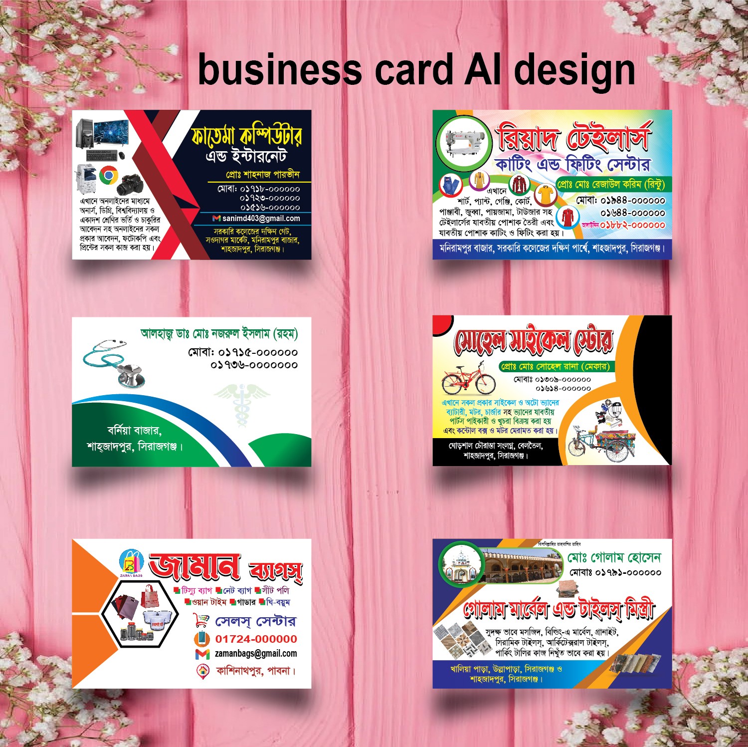 6 Copy Business card design Bangla