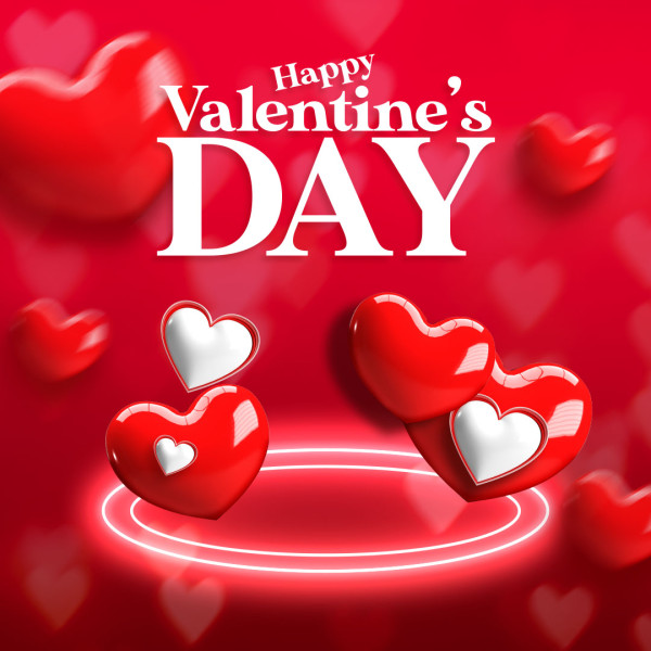 Happy Valentines Day Banner Design গ্রাফিক্স ডিজাইন ফাইল