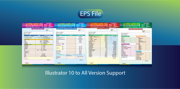 ডায়াগনস্টিক সেন্টার রিপোর্ট প্যাড ডিজাইন Report Memo গ্রাফিক্স ডিজাইন ফাইল