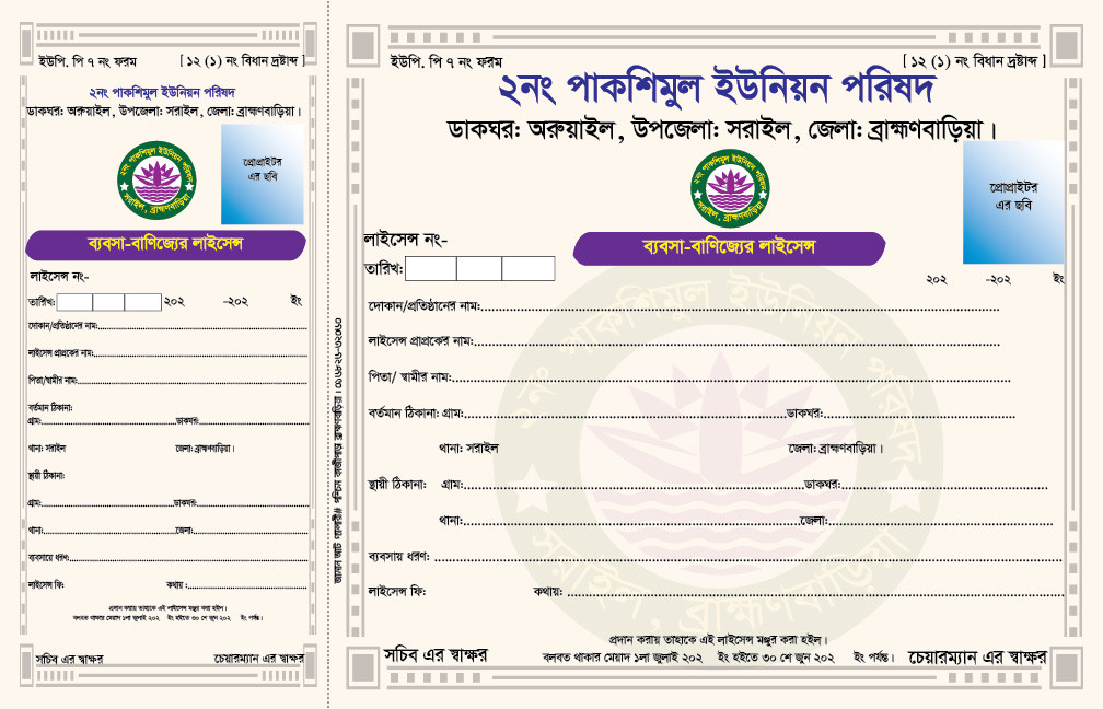 ট্রেড লাইসেন্স সার্টিফিকেট ডিজাইন || Business Trade Lisence