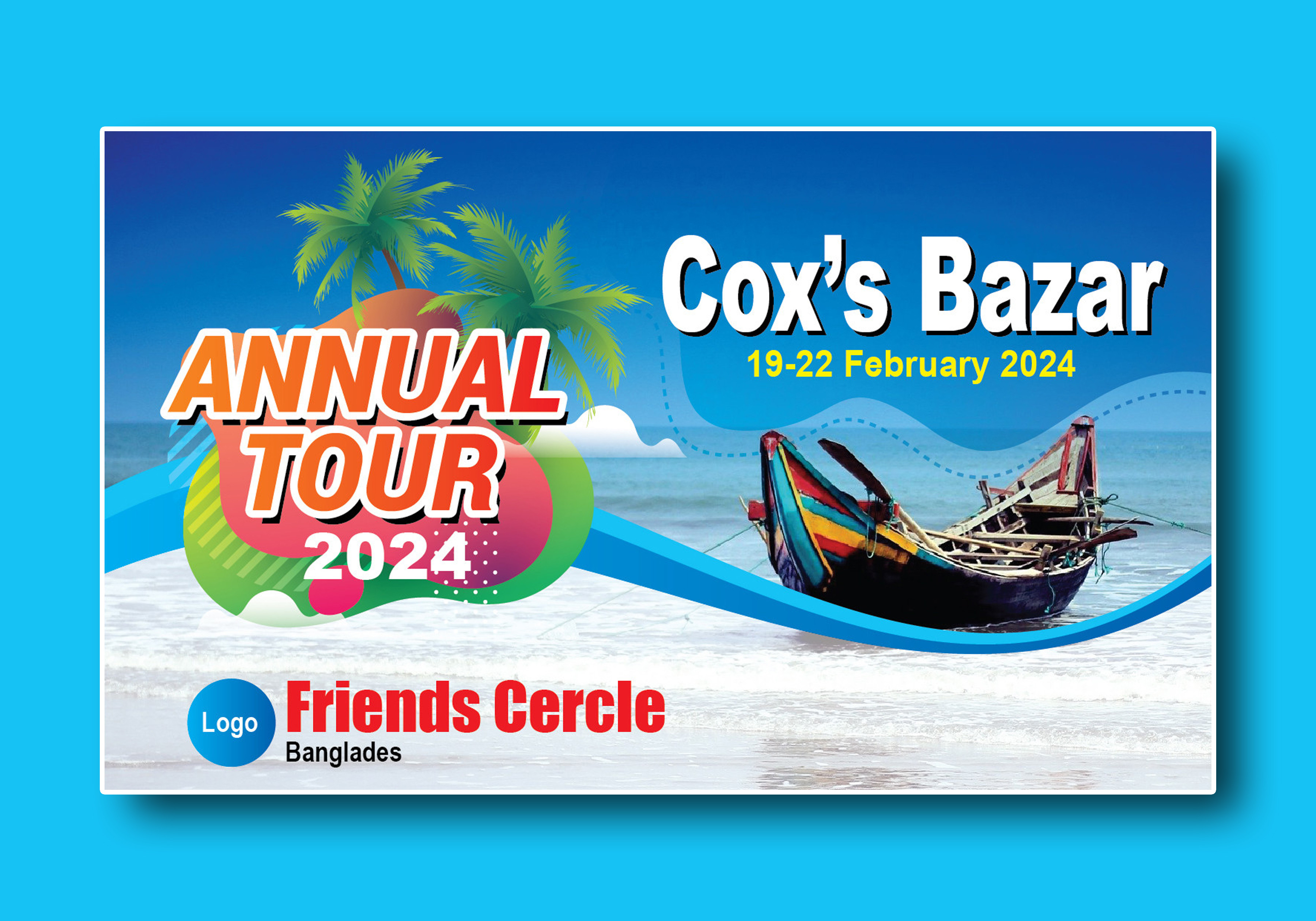 Cox's Bazar Tour Banner || কক্সবাজার ভ্রমণ ব্যানার ডিজাইন