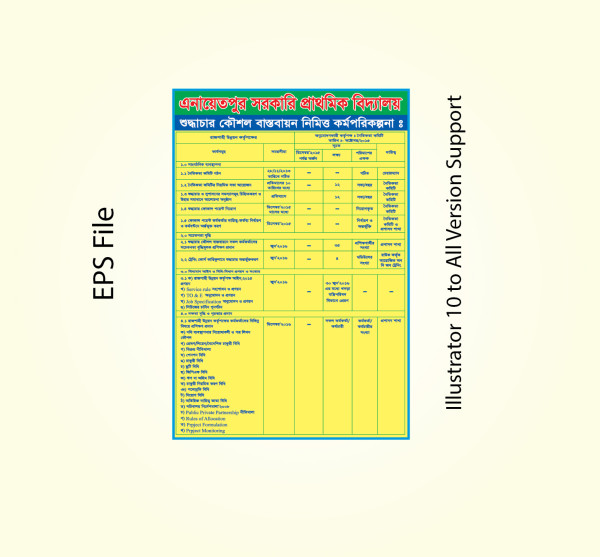 দ্ধাচার কৌশল বাস্তাবায়ন নিমিত্ত কর্মপরিকল্পনা ব্যানার গ্রাফিক্স ডিজাইন ফাইল