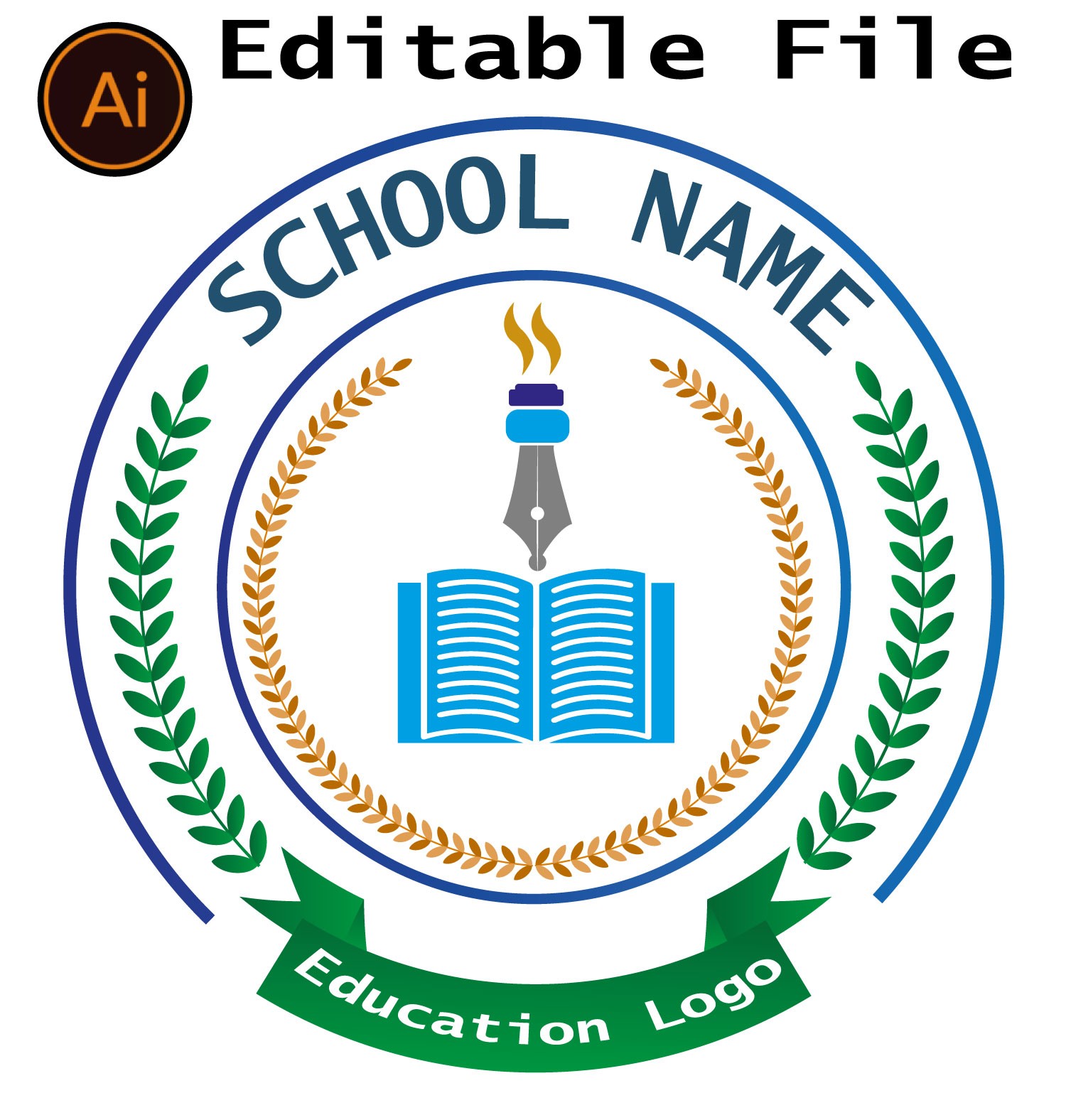 Education Logo Design স্কুলের লোগো ডিজাইন