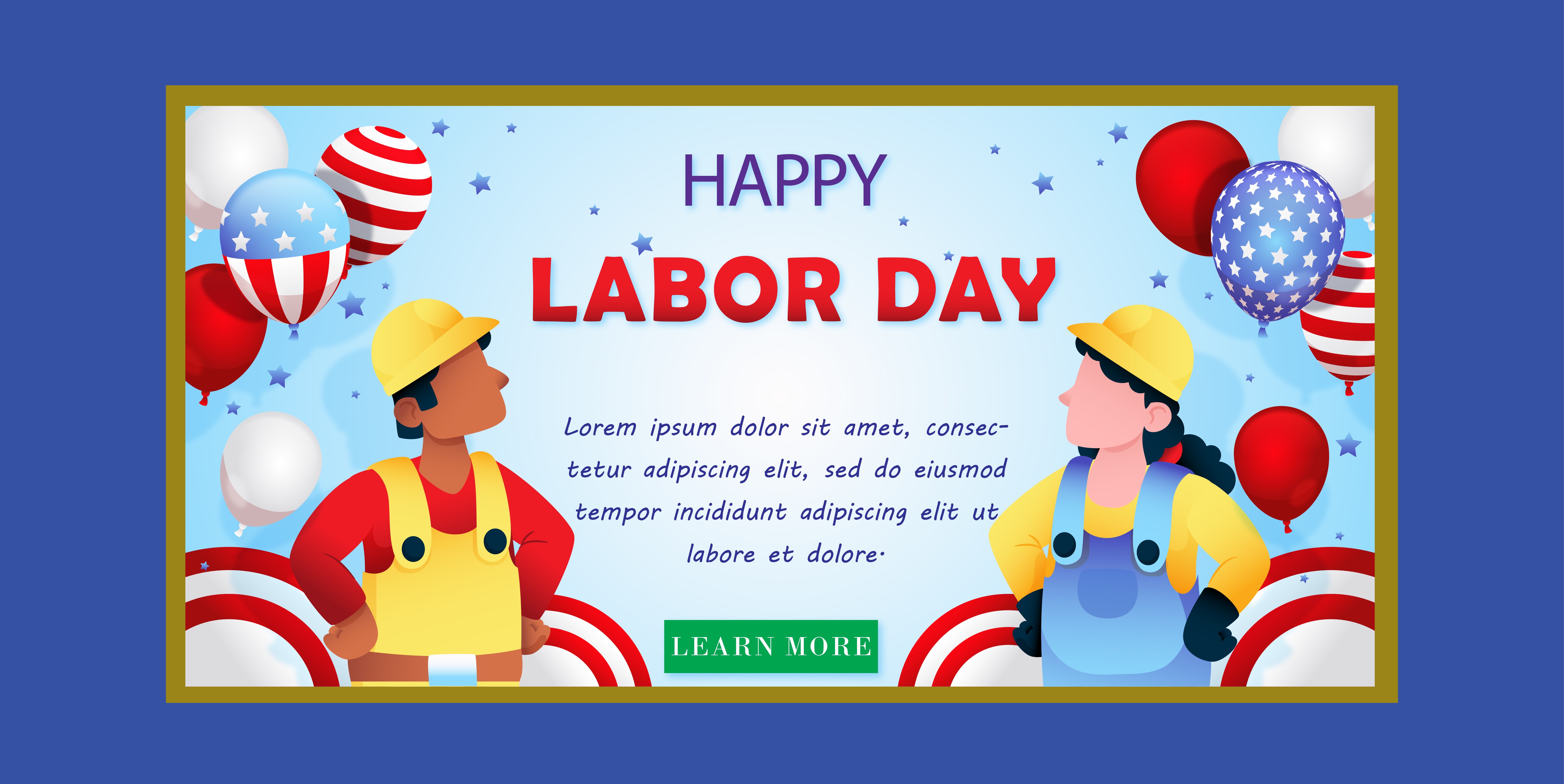 Labor Day banner Design File