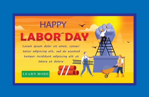 International labor day banner design গ্রাফিক্স ডিজাইন ফাইল