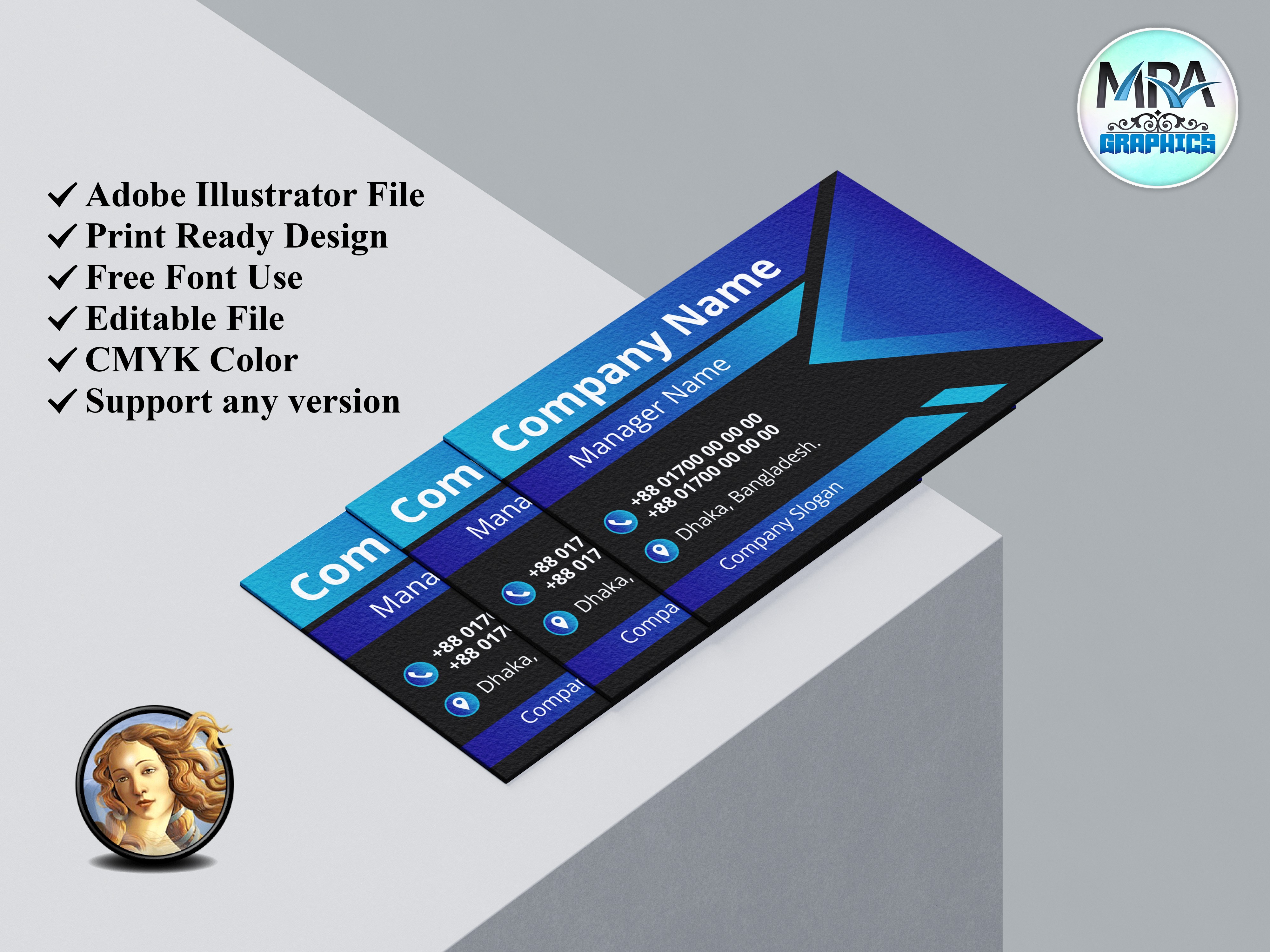 Company employees Visiting Card Design
