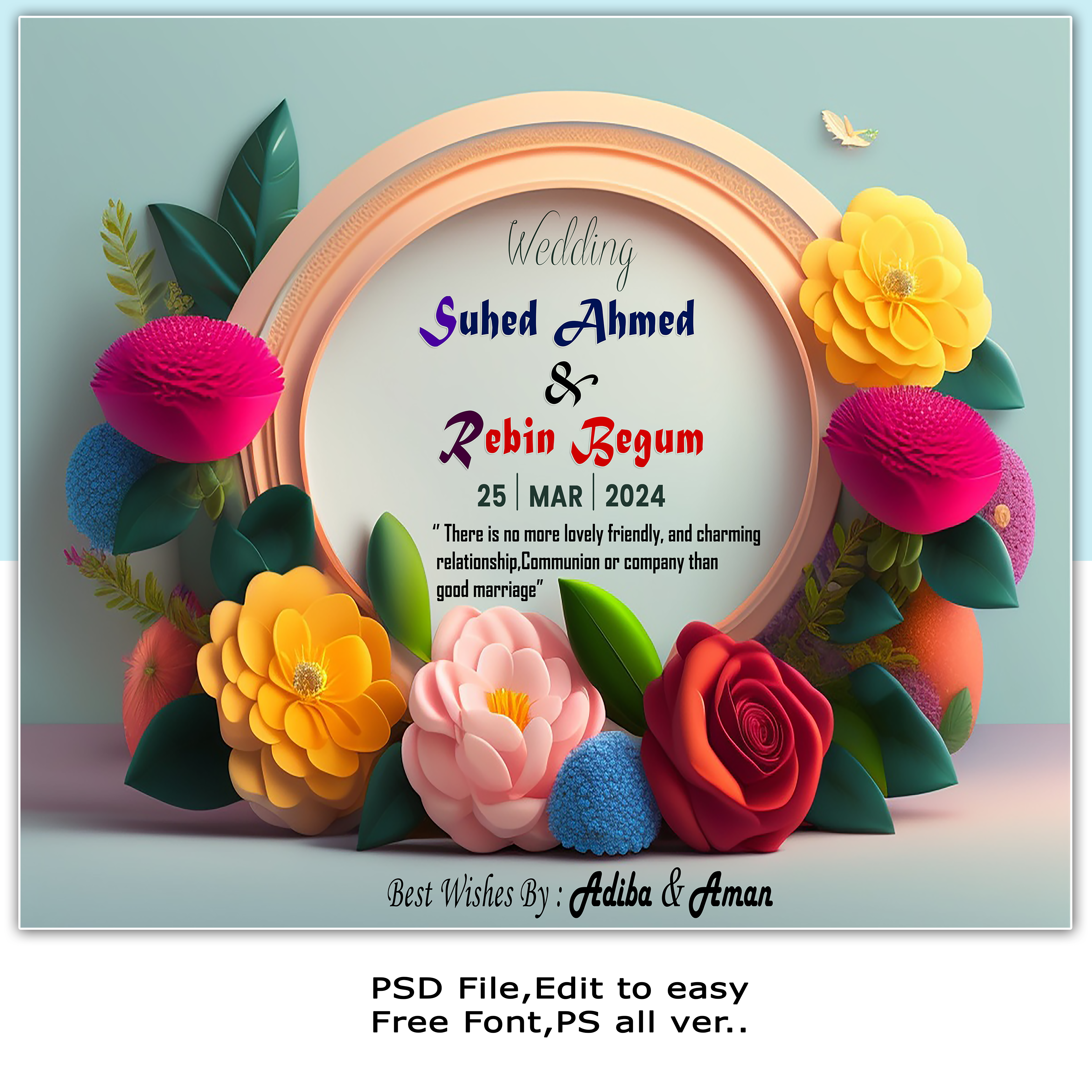 Wedding invaitison crad design,Merriage Design