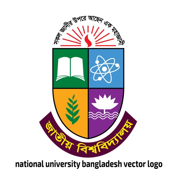 national university bangladesh vector logo গ্রাফিক্স ডিজাইন ফাইল