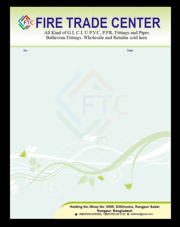 FIRE TRADE CENTER PAD DESIGN গ্রাফিক্স ডিজাইন ফাইল