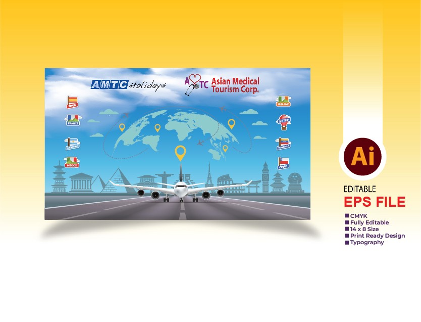 Travel Agency Backdrop Design