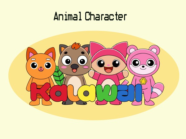 set of animals character vector illustrations গ্রাফিক্স ডিজাইন ফাইল