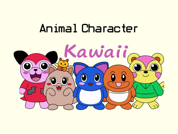 set of animals character vector illustrations গ্রাফিক্স ডিজাইন ফাইল