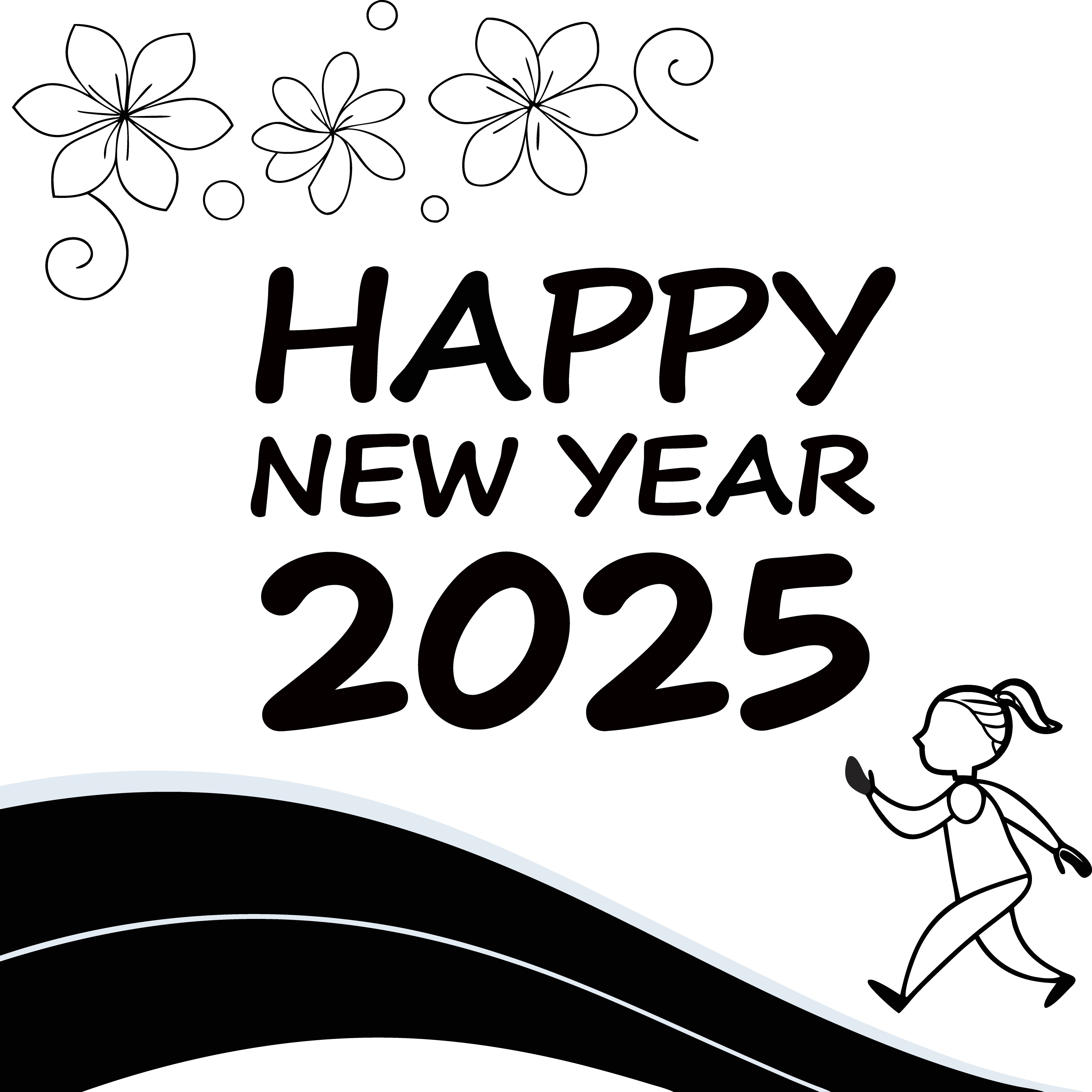 Happy new year vector template background illustration