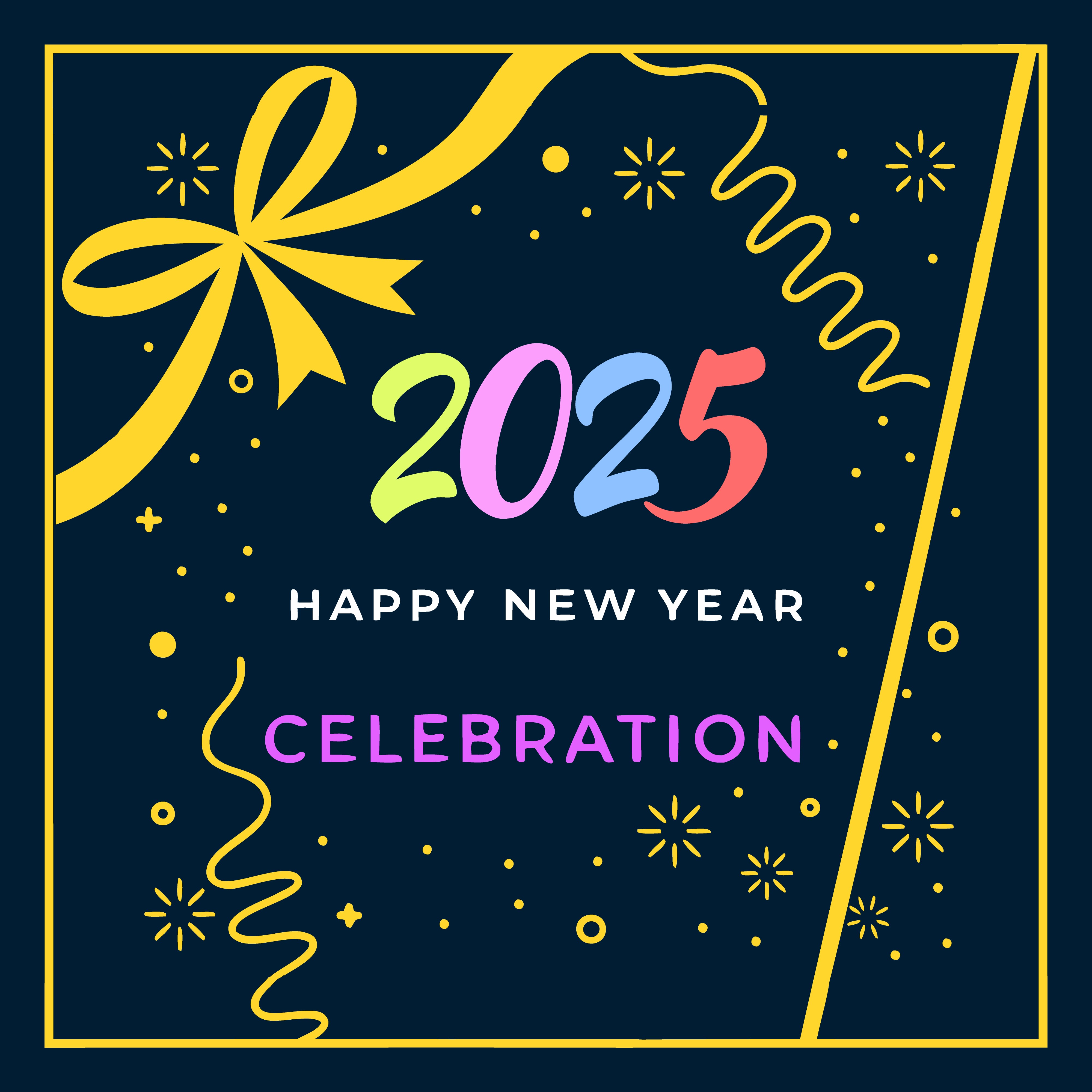 Happy new year vector template background illustration