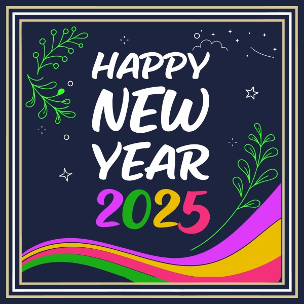 Happy new year vector template background illustration গ্রাফিক্স ডিজাইন ফাইল