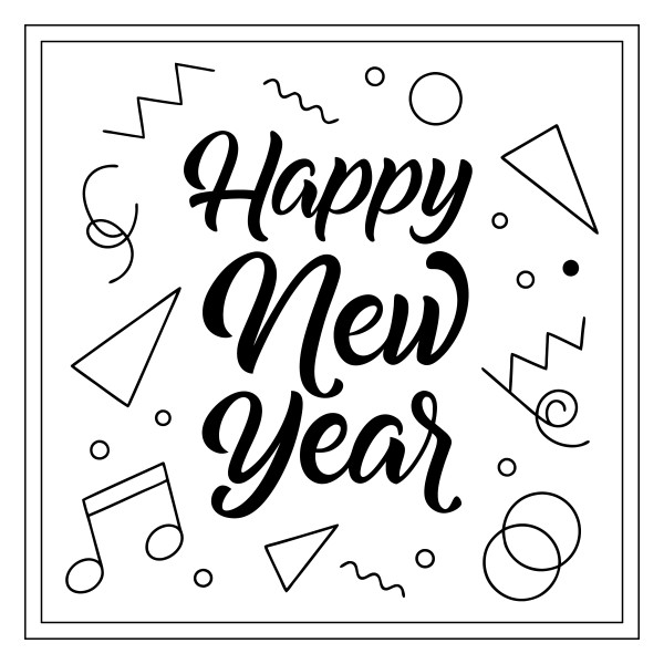 Happy new year vector template background illustration গ্রাফিক্স ডিজাইন ফাইল