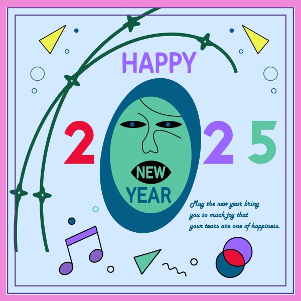 Happy new year vector template background illustration গ্রাফিক্স ডিজাইন ফাইল