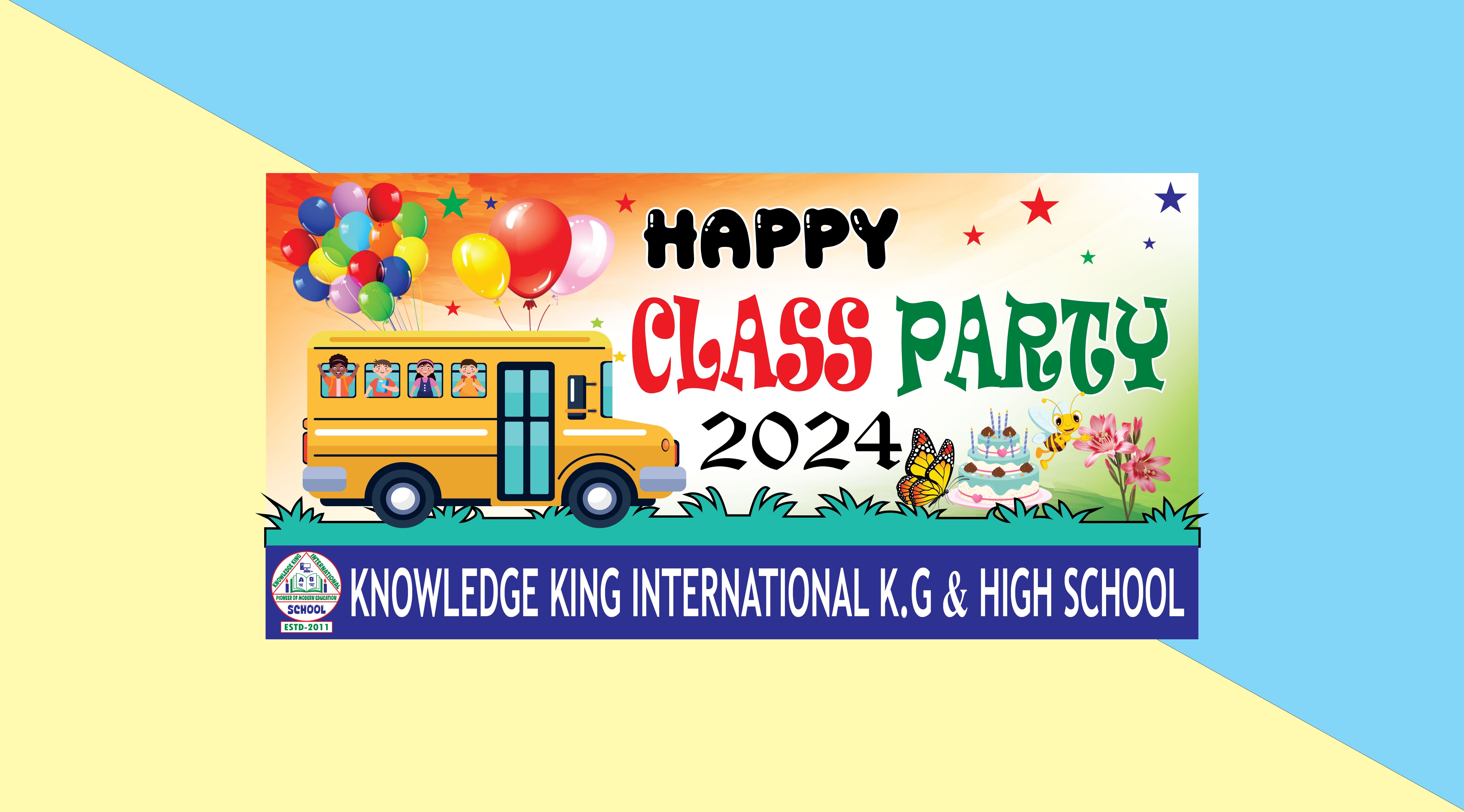 happy class party ।। হ্যাফি ক্লাস পার্টি ব্যানার ডিজাইন