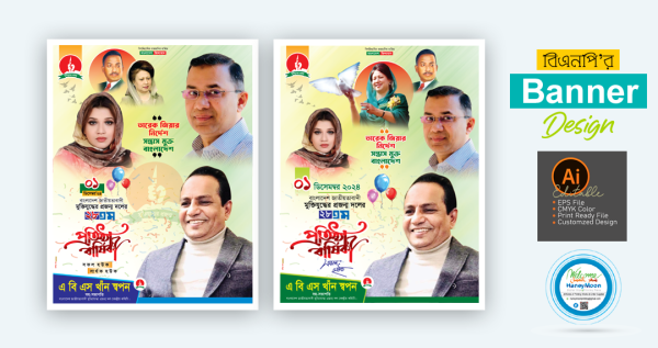 মুক্তিযুদ্ধের প্রজন্ম দলের প্রতিষ্ঠাবার্ষিকী পোষ্টার গ্রাফিক্স ডিজাইন ফাইল
