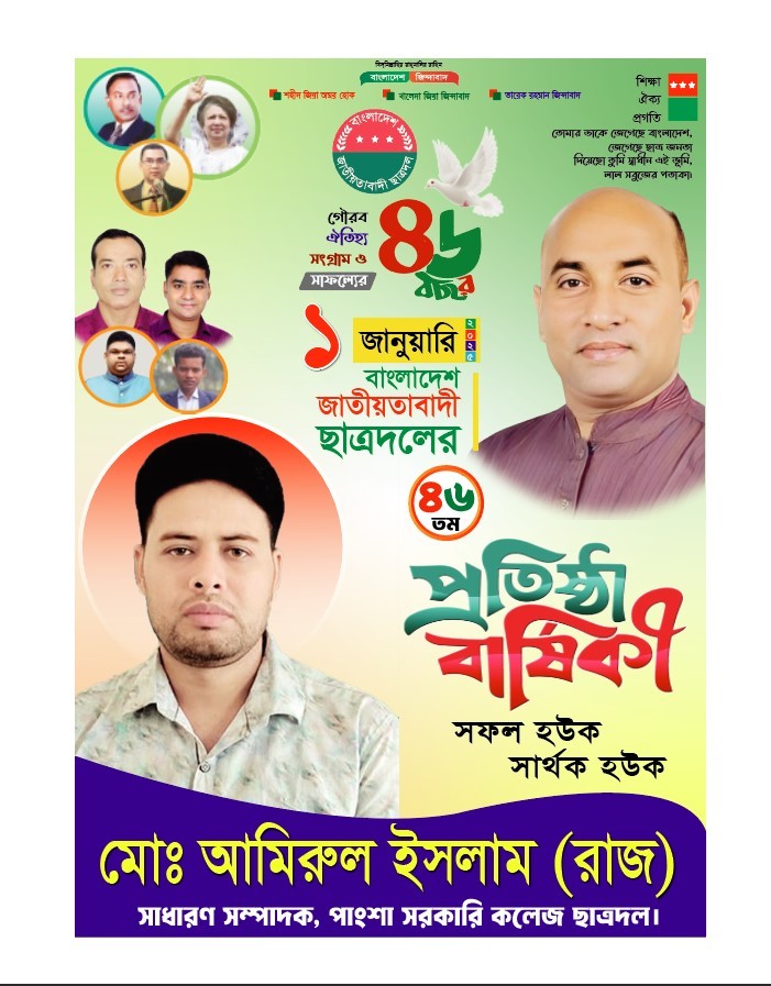 যুবদলের প্রতিষ্ঠা বার্ষিকী পোস্টার ডিজাইন