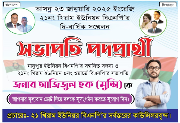 বিএনপি’র সভাপতি পদপ্রার্থী ব্যানার ডিজাইন গ্রাফিক্স ডিজাইন ফাইল