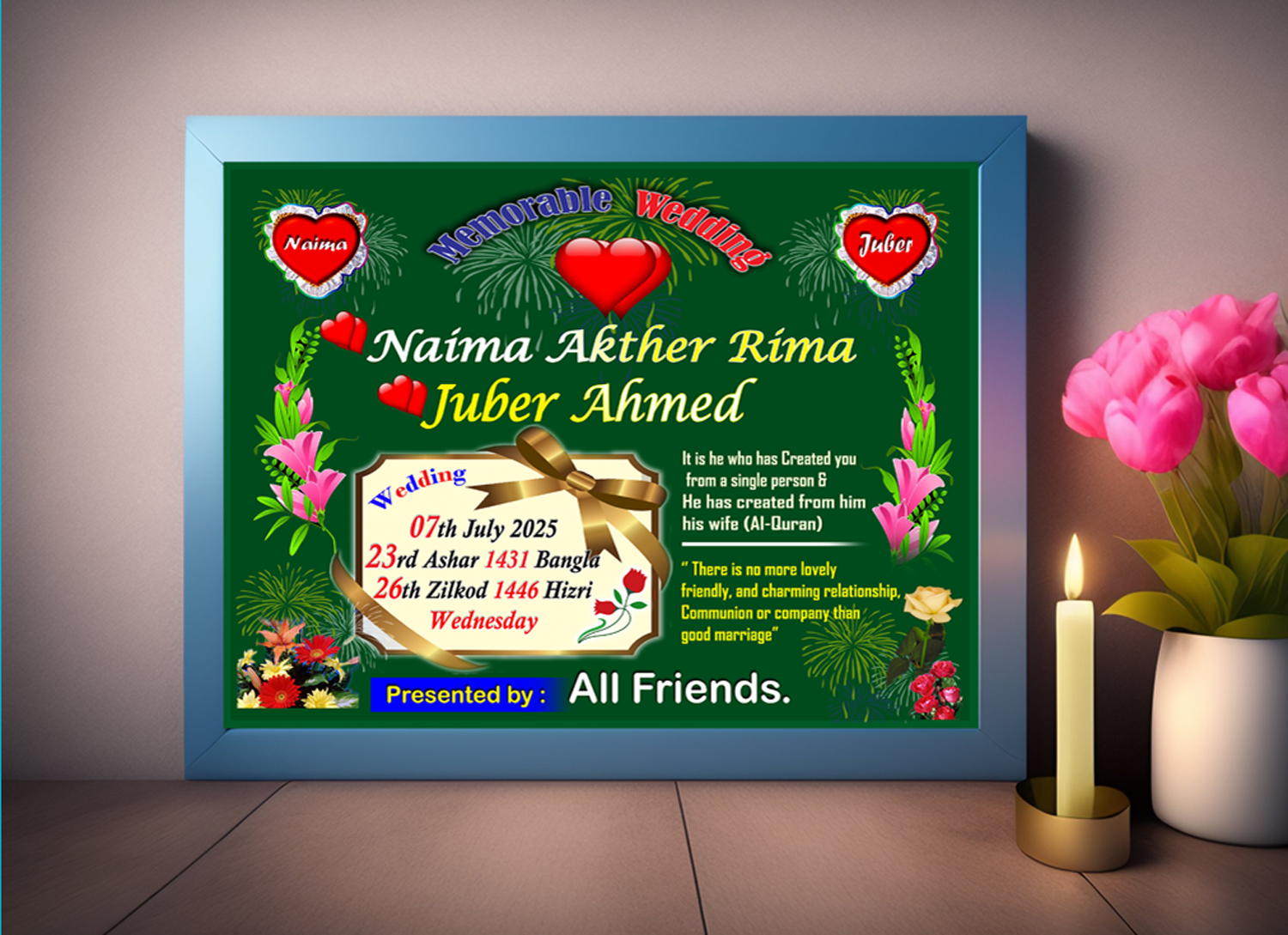 English wedding-- Design,Bibaho,,English shoronika Frame,