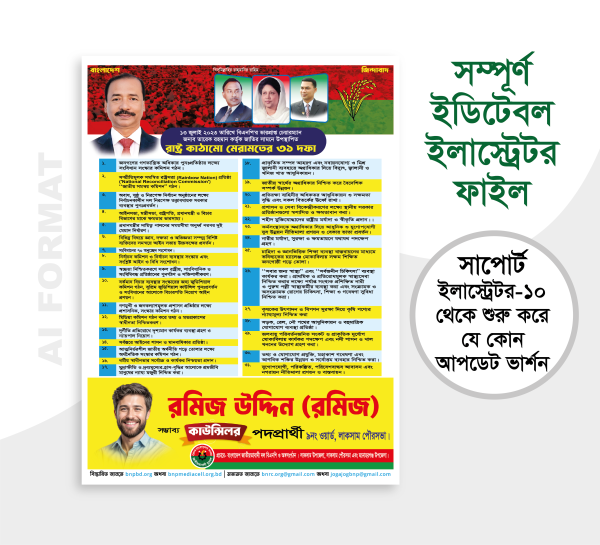 রাষ্ট্র মেরামতের ৩১ দফা পোস্টার | বিএনপির ৩১ দফা পোস্টার গ্রাফিক্স ডিজাইন ফাইল