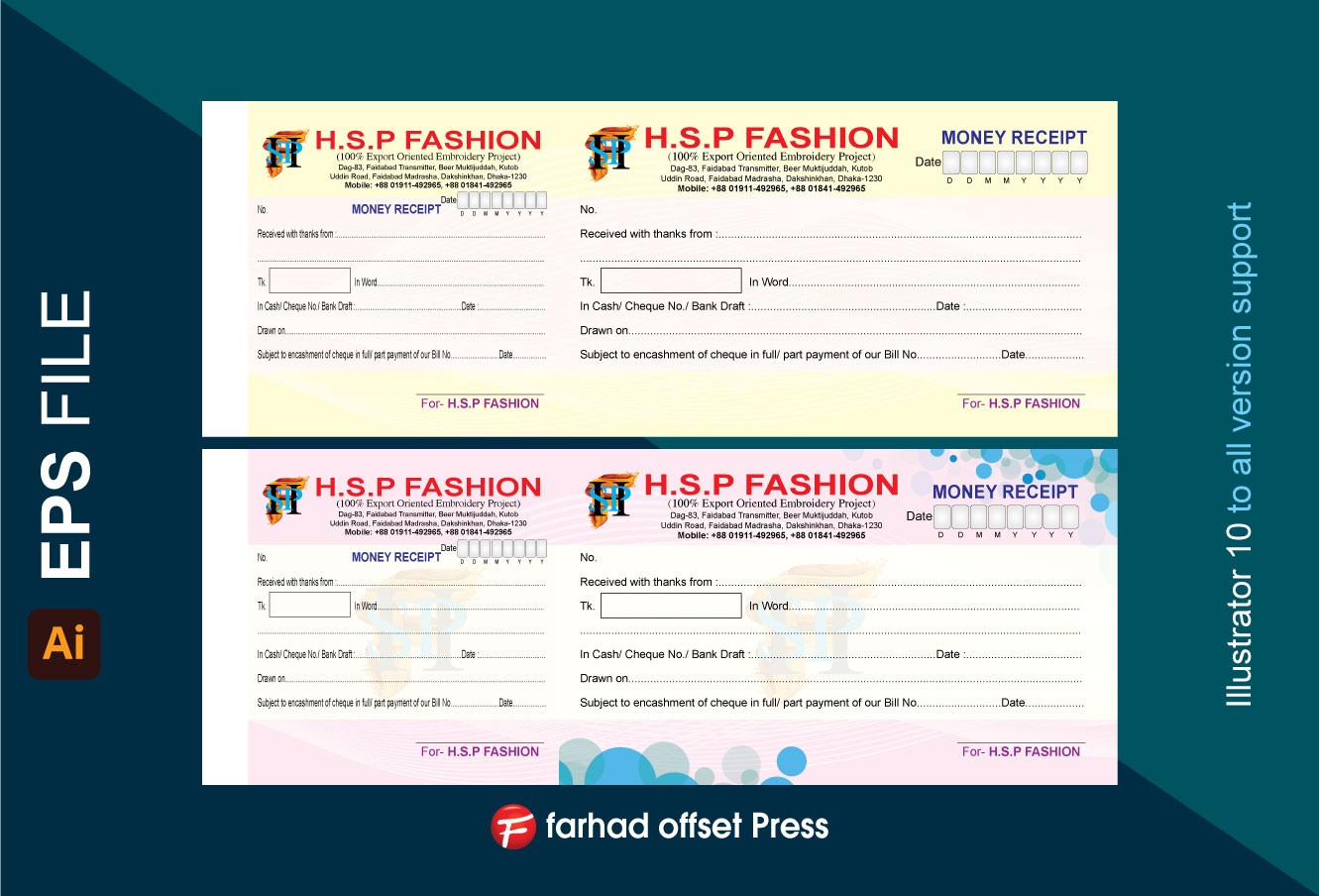 Fashion Money Receipt Design