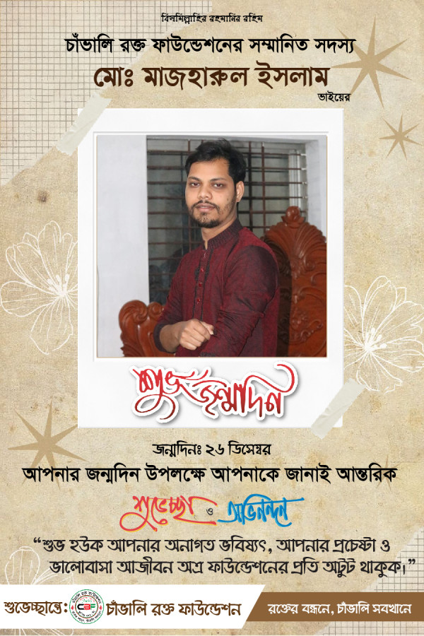 জন্মদিন কার্ড   Birthday Card গ্রাফিক্স ডিজাইন ফাইল
