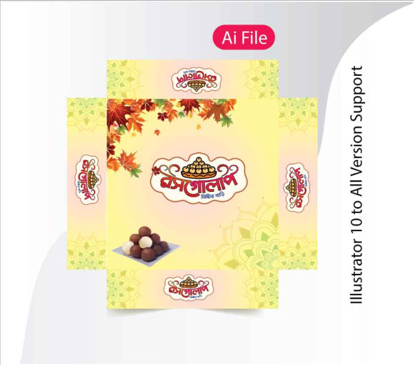 মিষ্টির কার্টুন ডিজাইন sweet box design গ্রাফিক্স ডিজাইন ফাইল