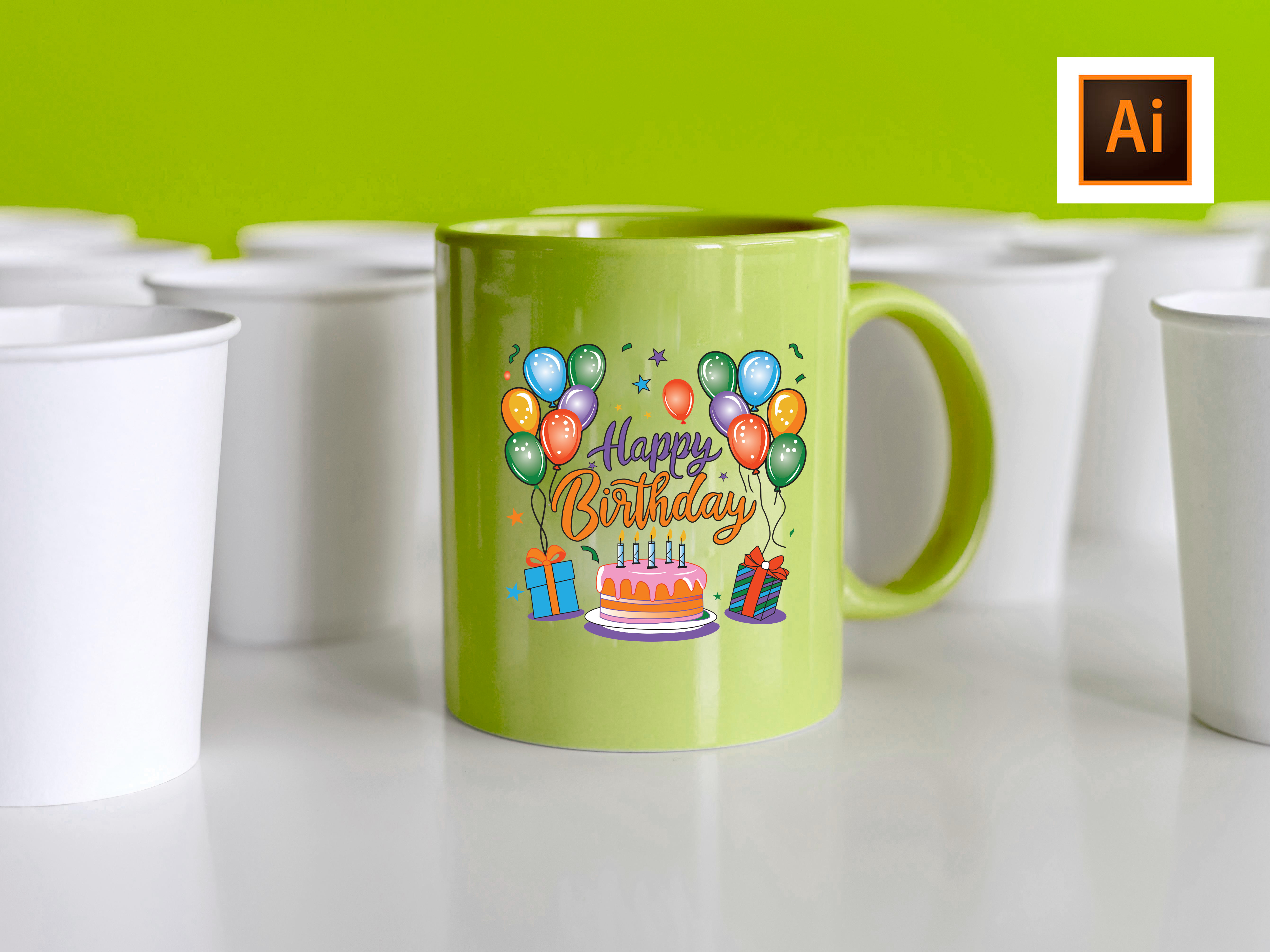 Happy Birthday Mug Design শুভ জন্মদিন মগ ডিজাইন