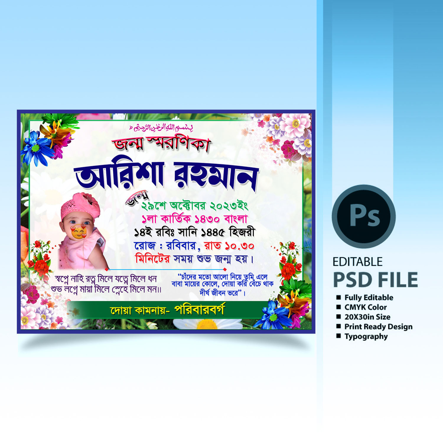 Birthday  Shoroniak, বাড্ডে সস্মরনিকা,