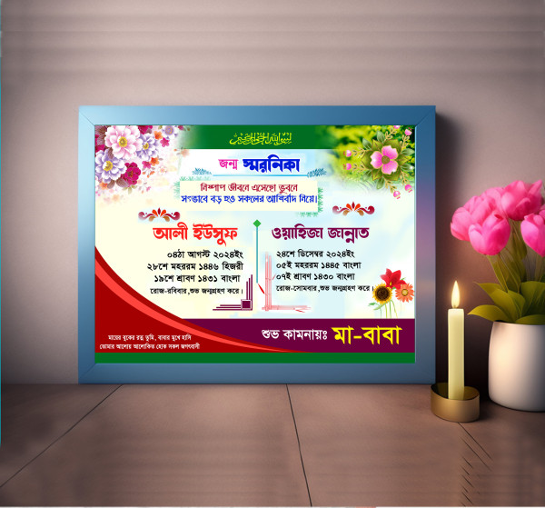 স্মরনিকা ডিজাইন, New Jonmo Soronika গ্রাফিক্স ডিজাইন ফাইল