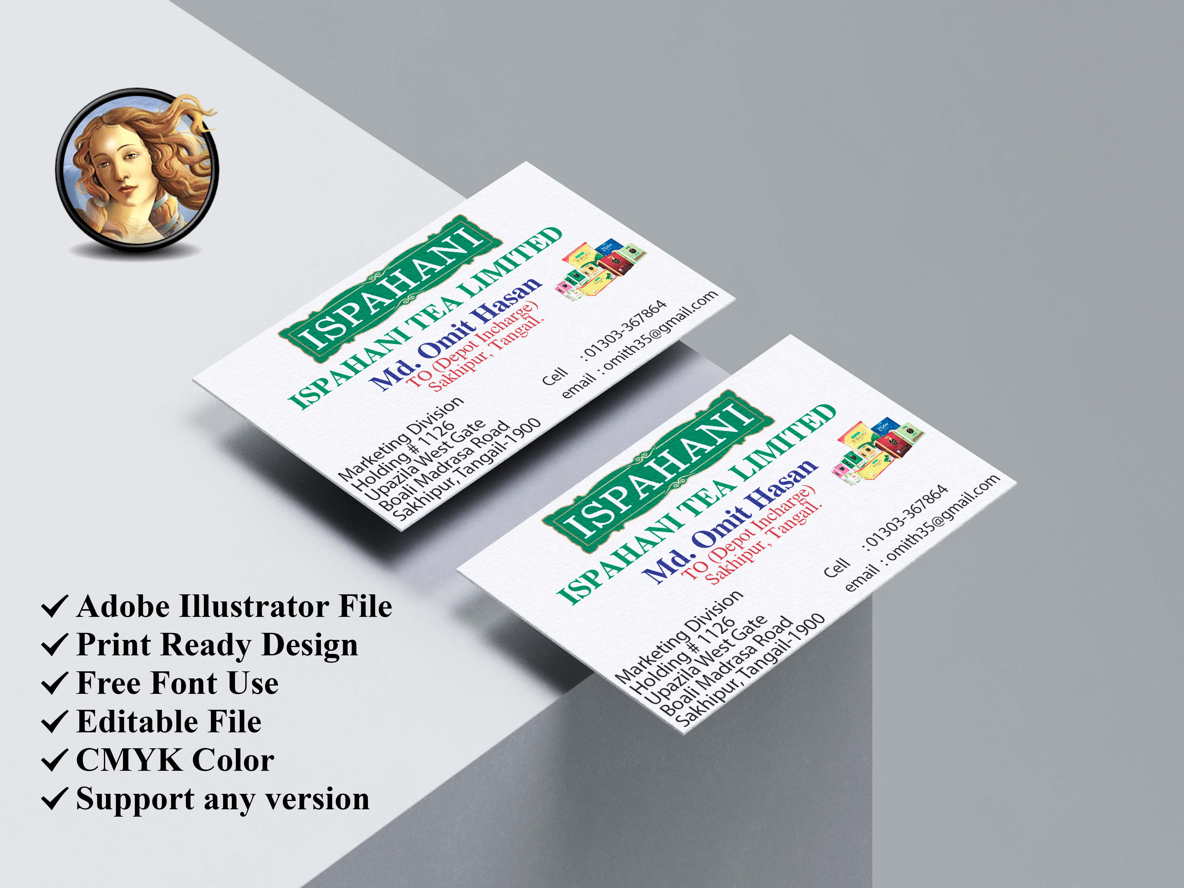 ISPAHANI Visiting Card Design