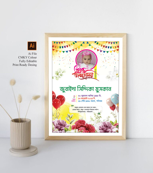 জন্ম স্মরণিকা / jonmo soronika গ্রাফিক্স ডিজাইন ফাইল