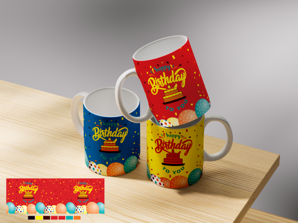 Birthday Mug জন্মদিনের মগ ডিজাইন গ্রাফিক্স ডিজাইন ফাইল