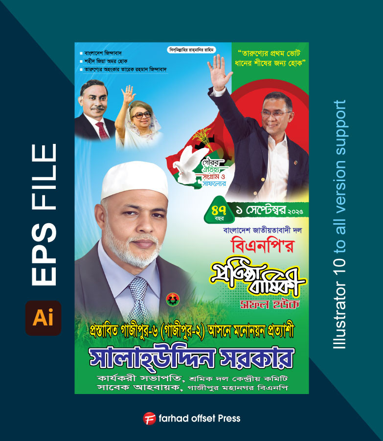 বিএনপি’র প্রতিষ্ঠা বার্ষিকী পোস্টার