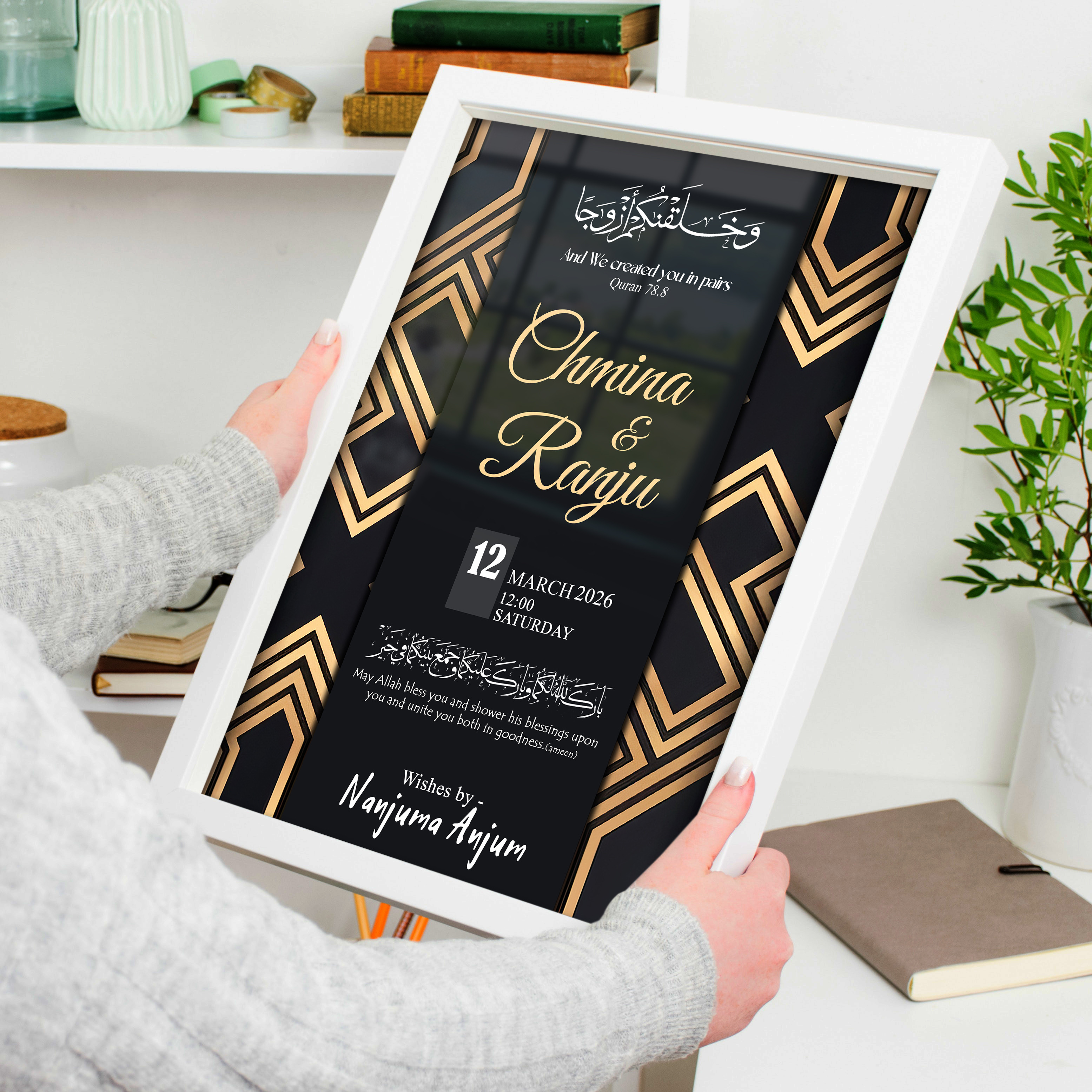 wedding Invitation-Nikha Black design