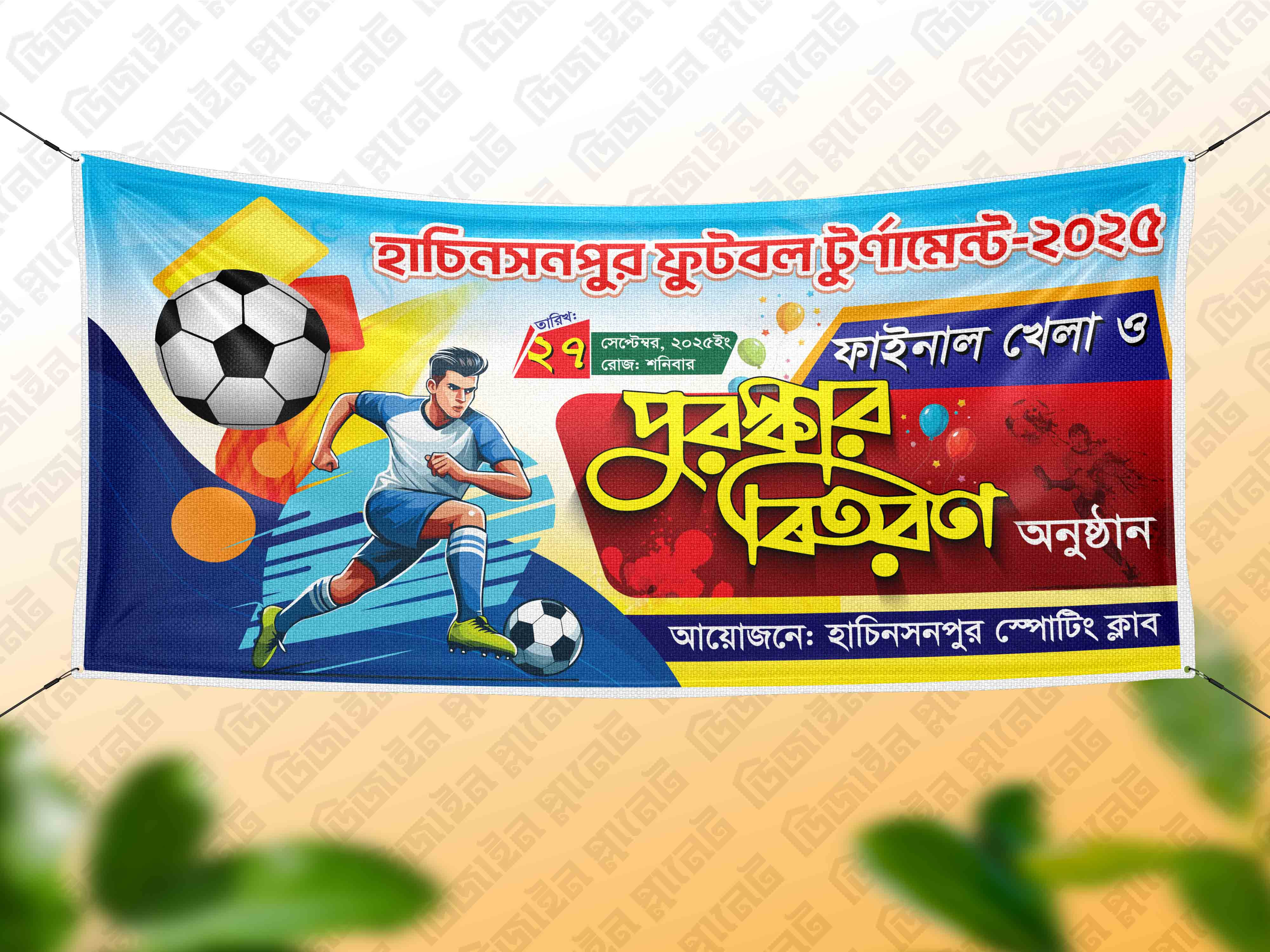 ফুটবল পুরস্কার বিতরণী ব্যানার (Football Final Banner)