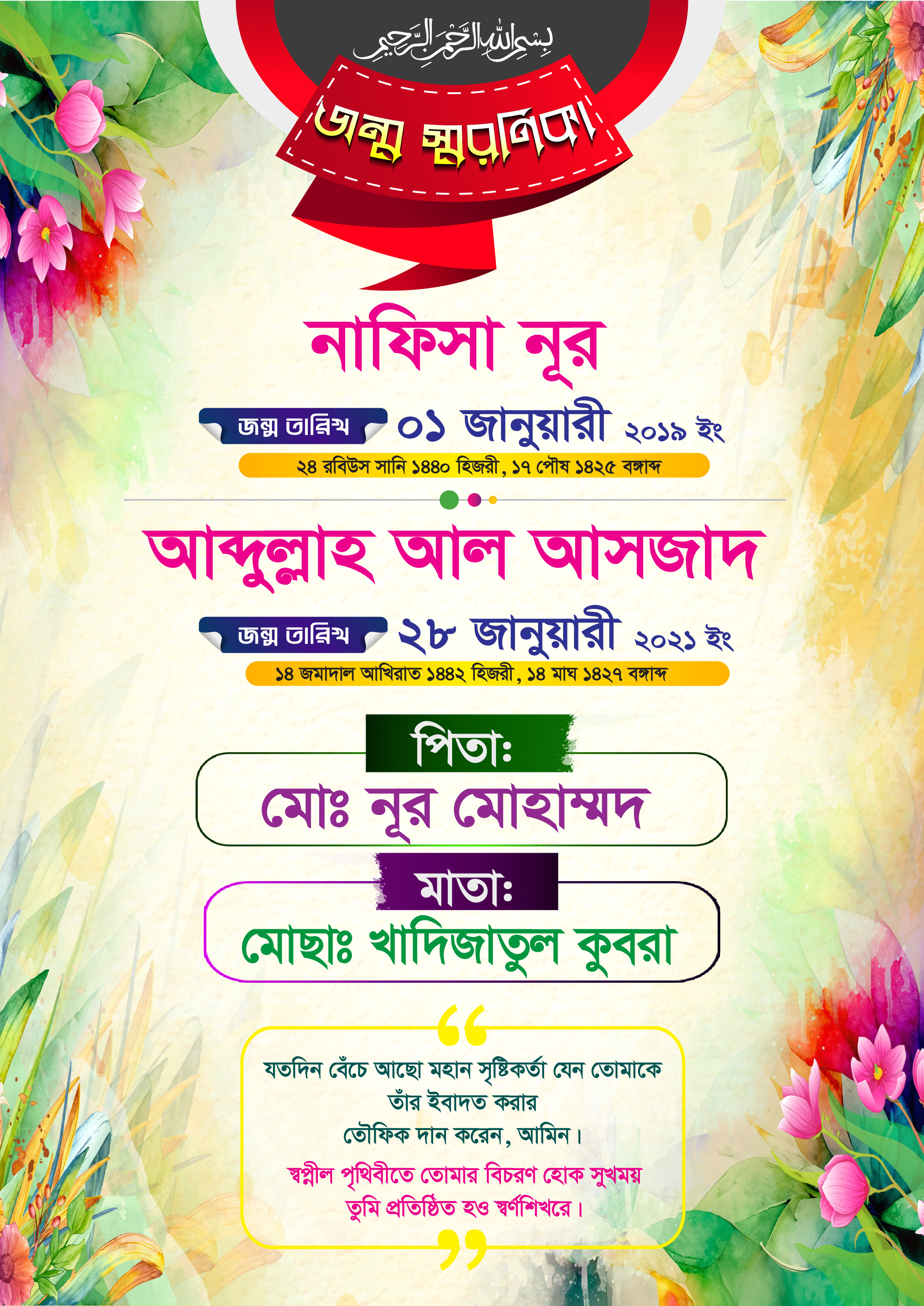 জন্ম স্বরণিকা 07