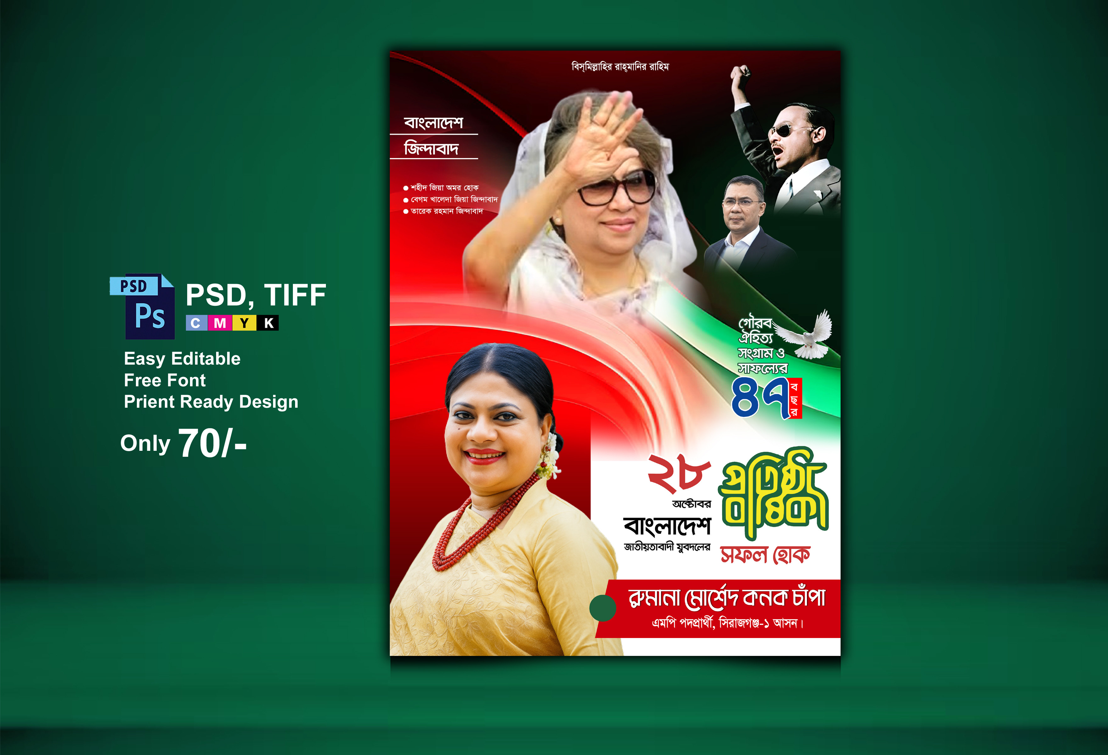জাতীয়তাবাদী যুবদল বিএনপির প্রতিষ্ঠা বার্ষিকী