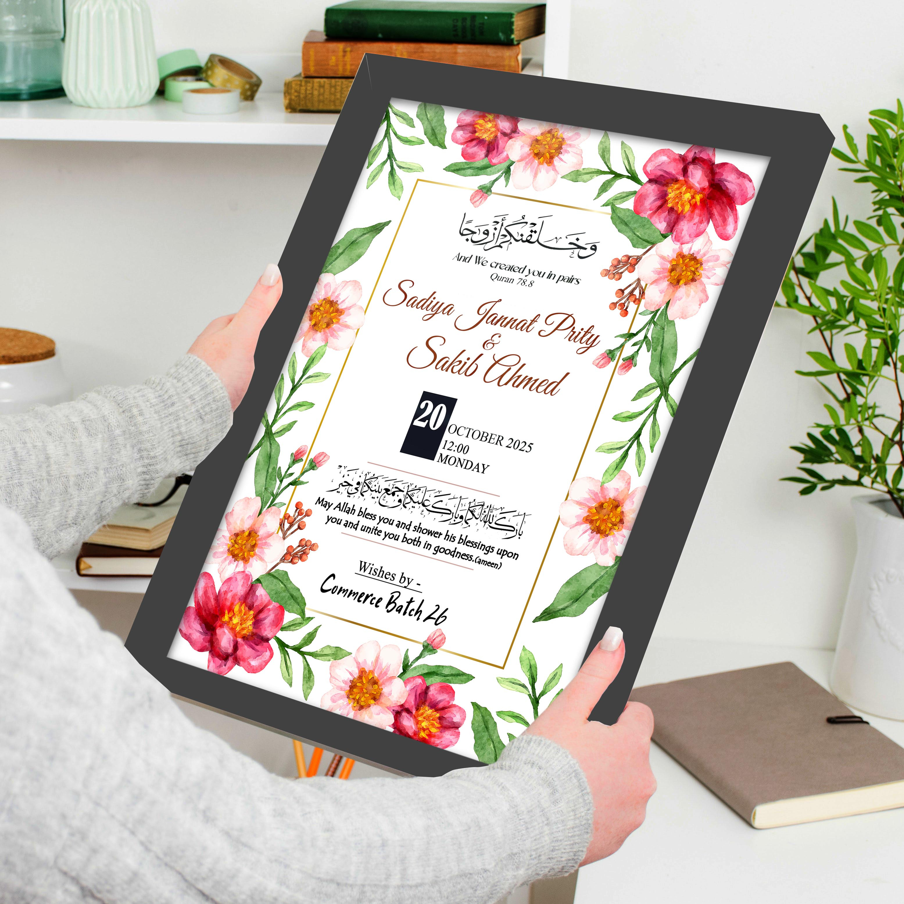 Flower wedding Invitation design