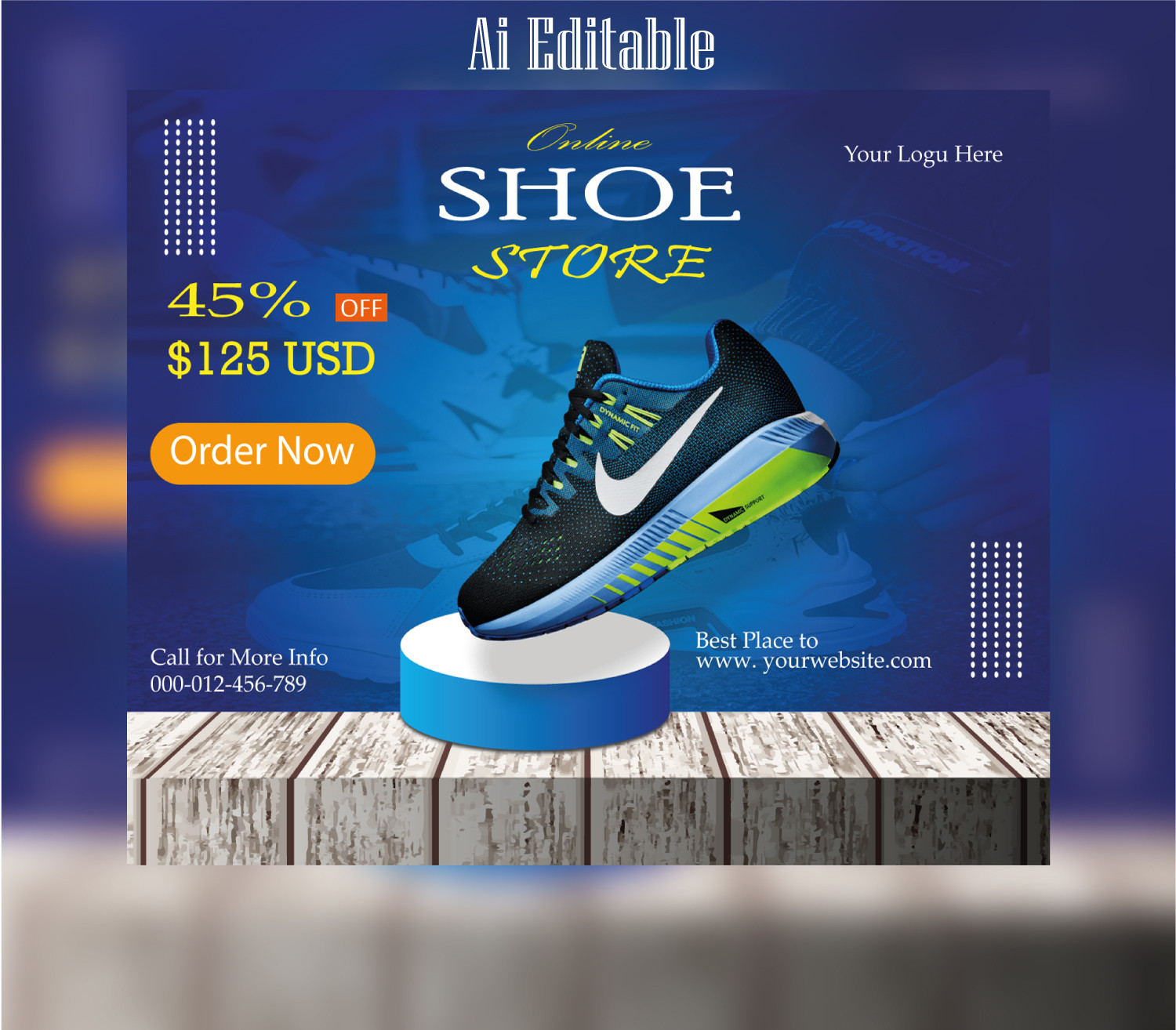 shoe store social media post design