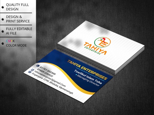 Enterprise Visiting Card Design । ভিজিটিং কার্ড ডিজাইন গ্রাফিক্স ডিজাইন ফাইল