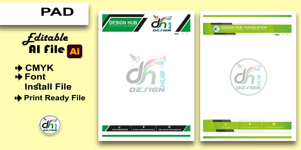 Comapny Pad Design- প্যাড ডিজাইন (২ পিছ) গ্রাফিক্স ডিজাইন ফাইল