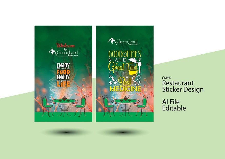 Restaurant Sticker Design