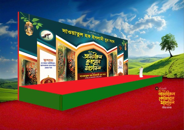 তাফসীরুল কুরআন মাহফিল ব্যানার ডিজাইন 2026 গ্রাফিক্স ডিজাইন ফাইল