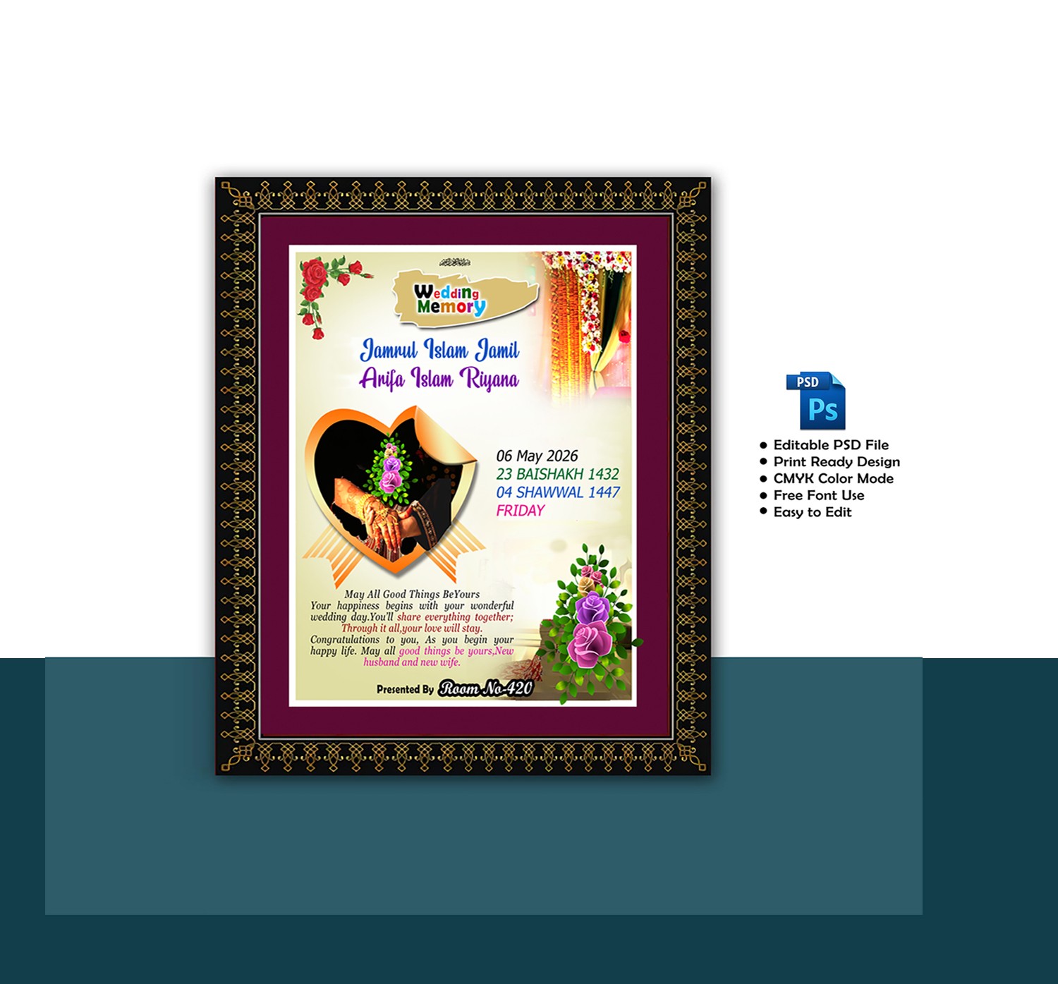 wedding Invitation-Nikha Black design